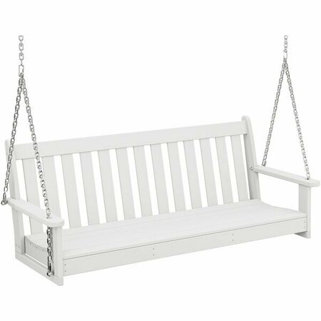 POLYWOOD Vineyard White Porch Swing 633GNS60WH